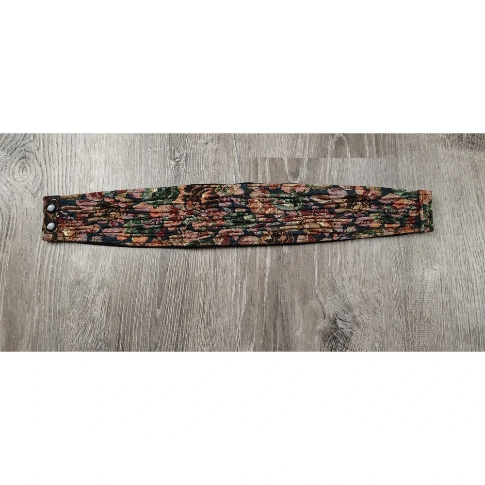 Omega Floral Tapestry Belt Made in USA Medium Vintage Cottagecore Romantic